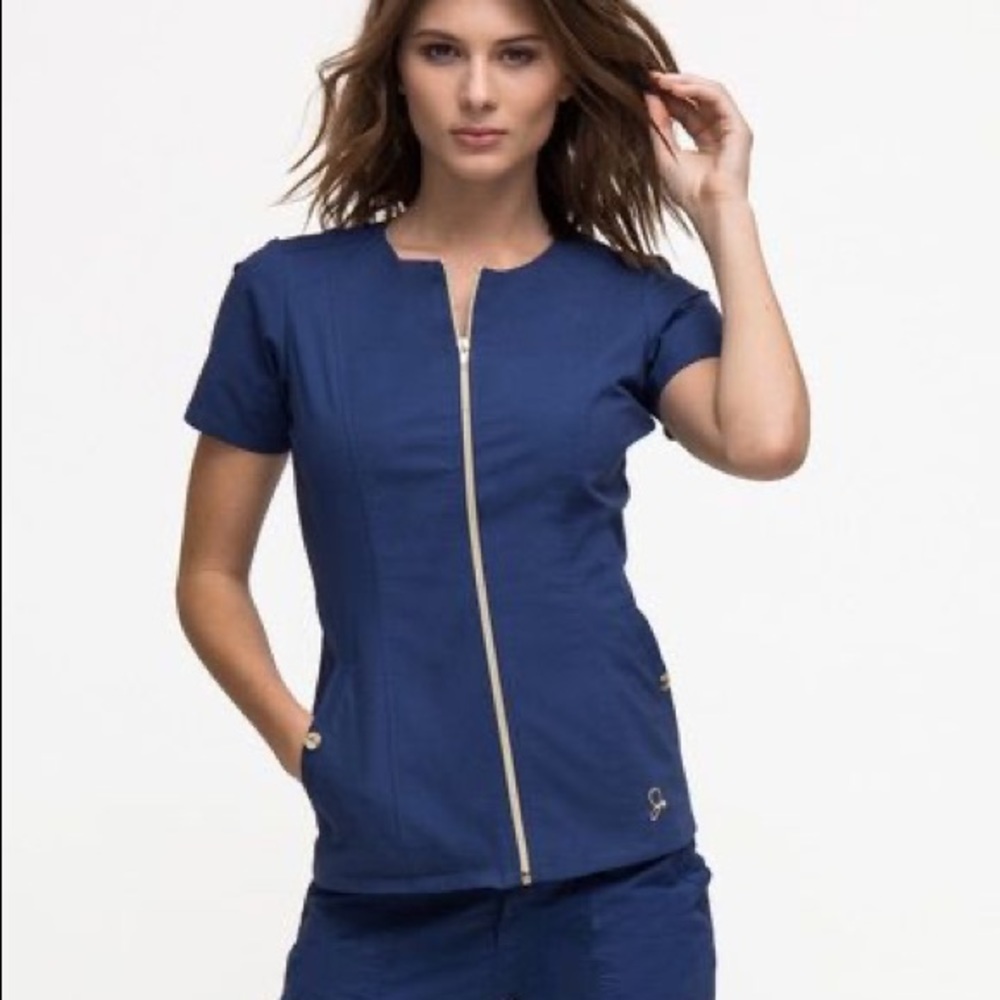 Jaanuu Biker top in Navy blue